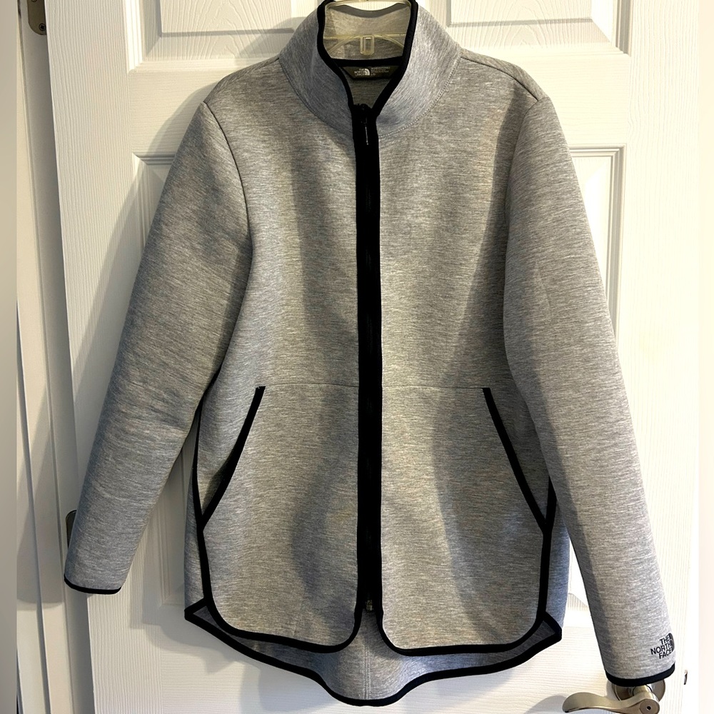 The North Face gray performance zip up jacket